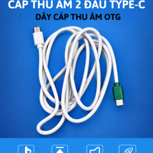 Dây Cáp Thu Âm OTG 2 Đầu Type-C